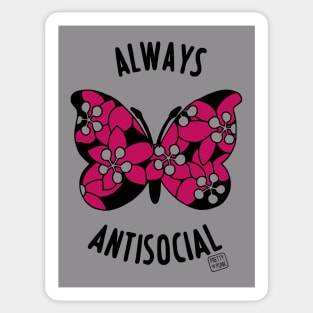 Always Antisocial Butterfly Sticker